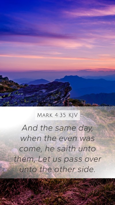 Mark 4:35 KJV Bible Verse Image