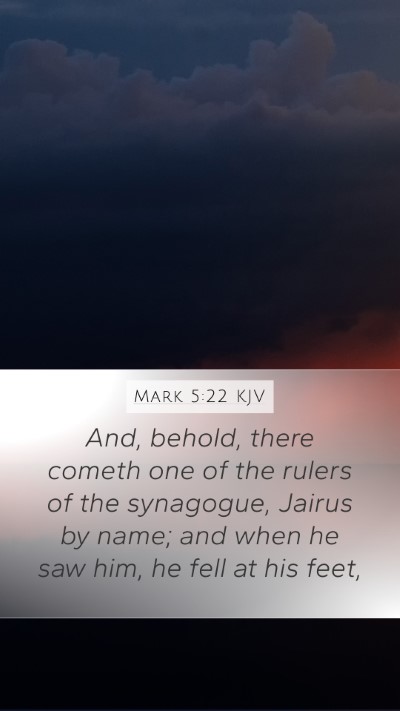 Mark 5:22 KJV Bible Verse Image