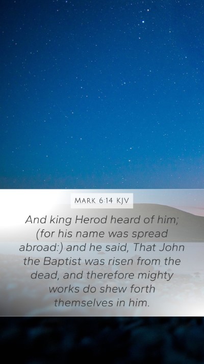 Mark 6:14 KJV Bible Verse Image