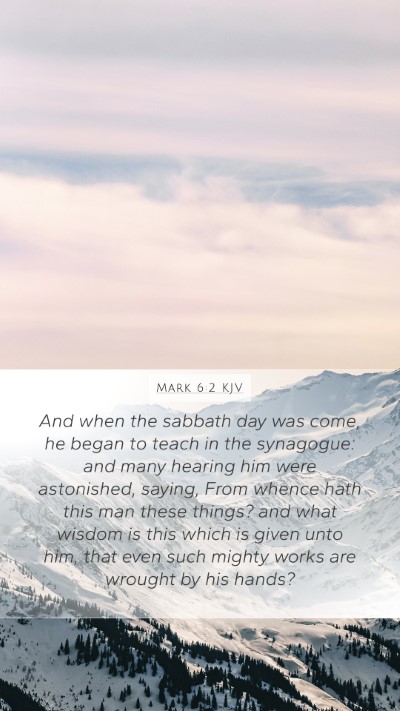 Mark 6:2 KJV Bible Verse Image