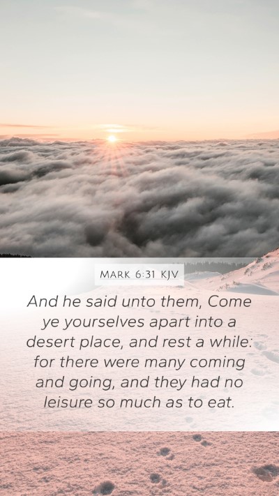 Mark 6:31 KJV Bible Verse Image
