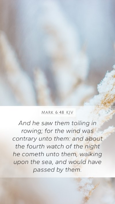 Mark 6:48 KJV Bible Verse Image