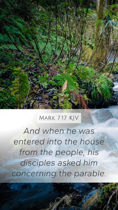 Mark 7:17 KJV Bible Verse Image