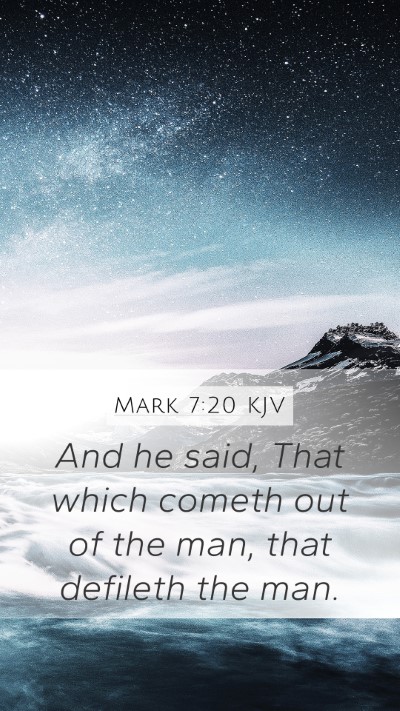 Mark 7:20 KJV Bible Verse Image