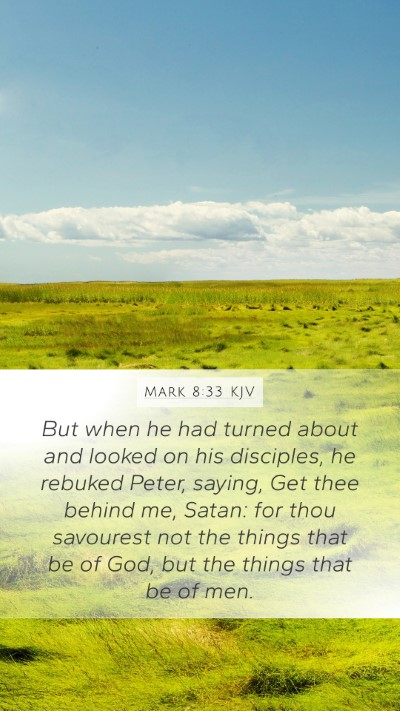 Mark 8:33 KJV Bible Verse Image