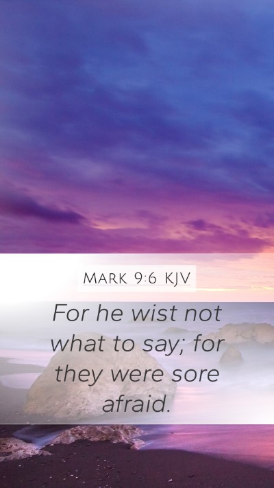 Mark 9:6 KJV Bible Verse Image