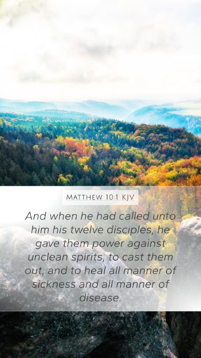 Matthew 10:1 KJV Bible Verse Image