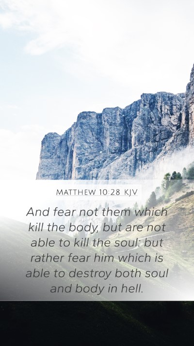 Matthew 10:28 KJV Bible Verse Image