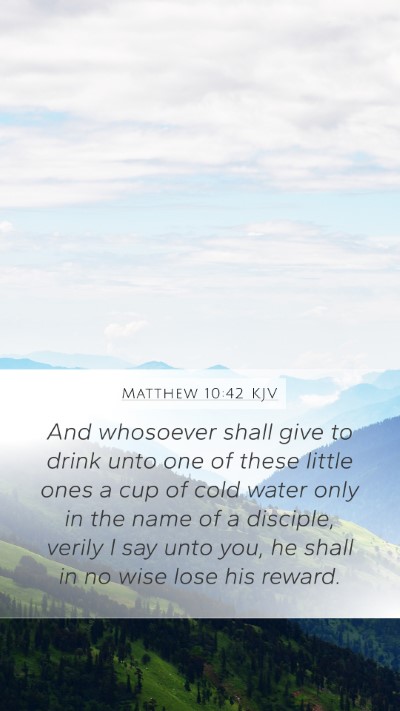 Matthew 10:42 KJV Bible Verse Image
