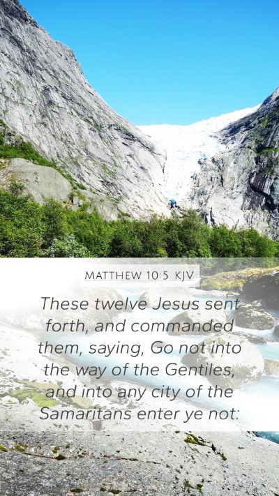 Matthew 10:5 KJV Bible Verse Image