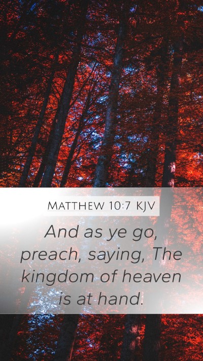 Matthew 10:7 KJV Bible Verse Image