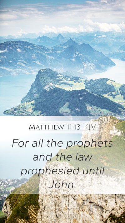 Matthew 11:13 KJV Bible Verse Image