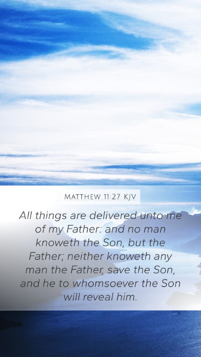 Matthew 11:27 KJV Bible Verse Image