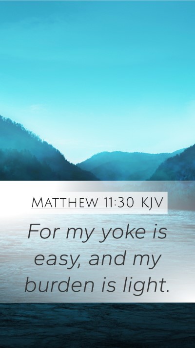 Matthew 11:30 KJV Bible Verse Image