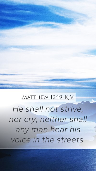 Matthew 12:19 KJV Bible Verse Image