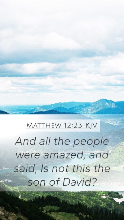 Matthew 12:23 KJV Bible Verse Image
