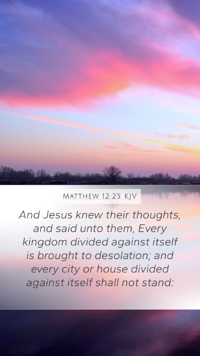 Matthew 12:25 KJV Bible Verse Image