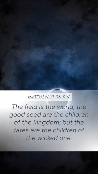 Matthew 13:38 KJV Bible Verse Image
