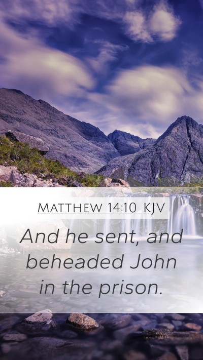Matthew 14:10 KJV Bible Verse Image