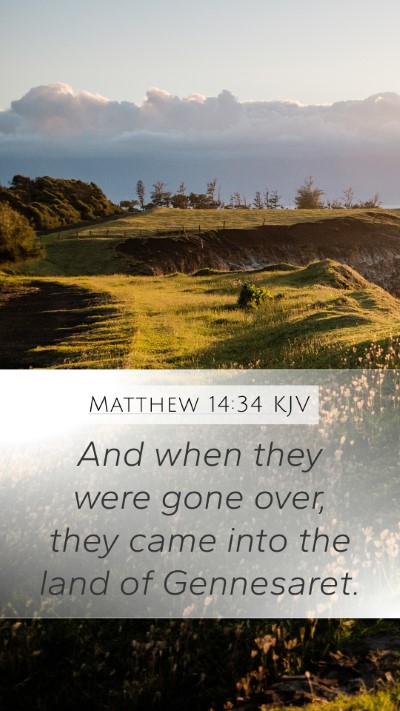 Matthew 14:34 KJV Bible Verse Image
