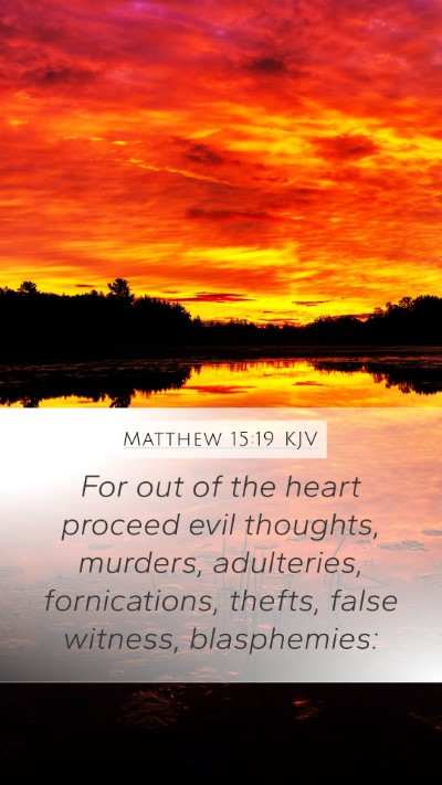 Matthew 15:19 KJV Bible Verse Image