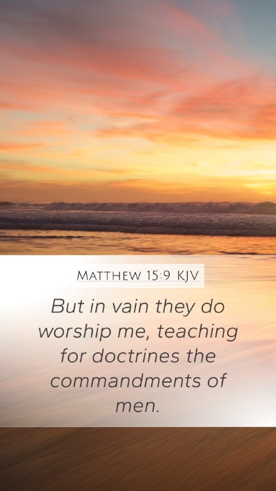 Matthew 15:9 KJV Bible Verse Image