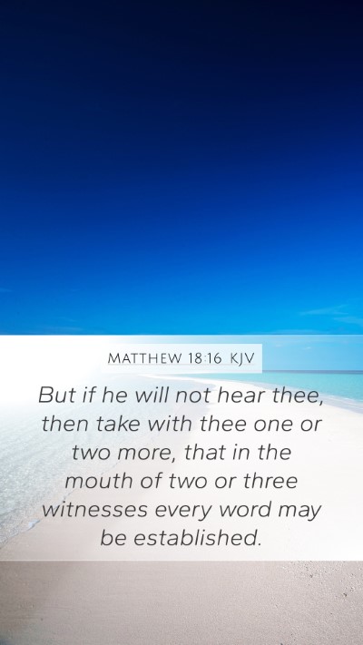Matthew 18:16 KJV Bible Verse Image