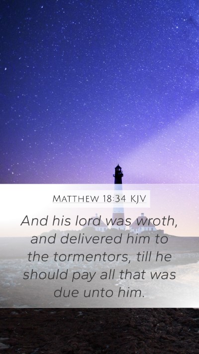 Matthew 18:34 KJV Bible Verse Image