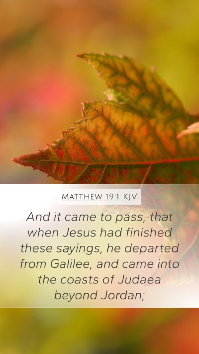 Matthew 19:1 KJV Bible Verse Image