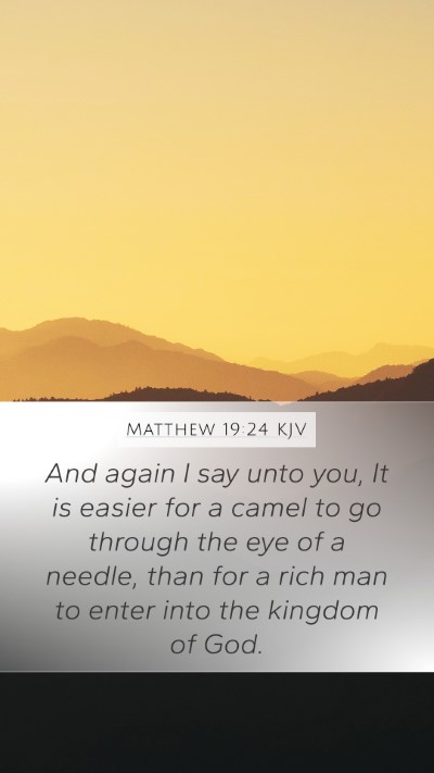Matthew 19:24 KJV Bible Verse Image