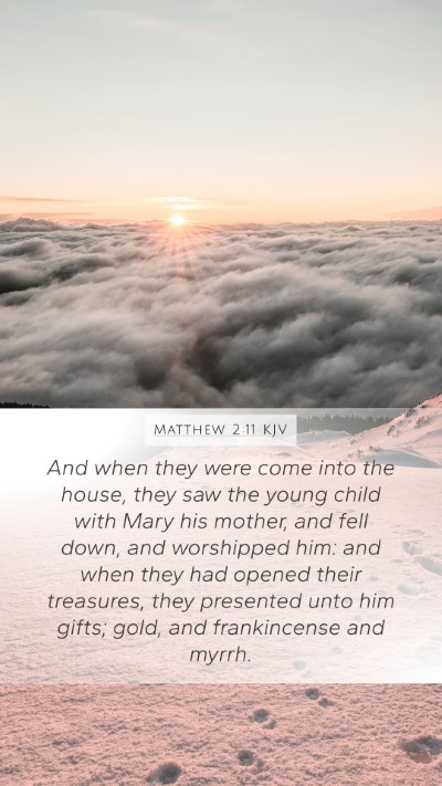 Matthew 2:11 KJV Bible Verse Image