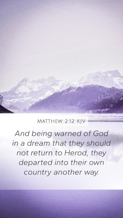 Matthew 2:12 KJV Bible Verse Image