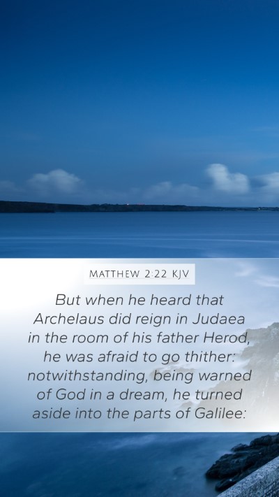 Matthew 2:22 KJV Bible Verse Image