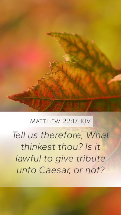 Matthew 22:17 KJV Bible Verse Image