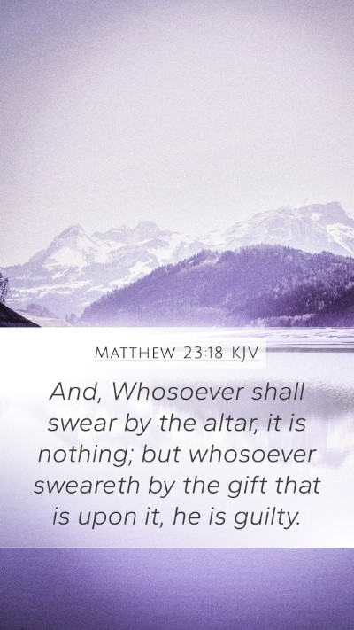 Matthew 23:18 KJV Bible Verse Image