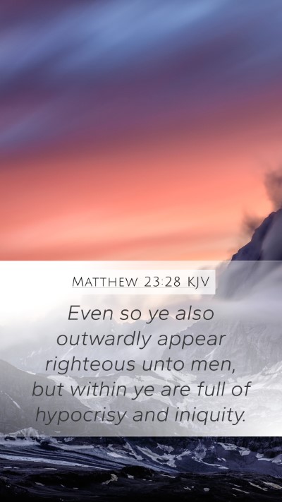 Matthew 23:28 KJV Bible Verse Image