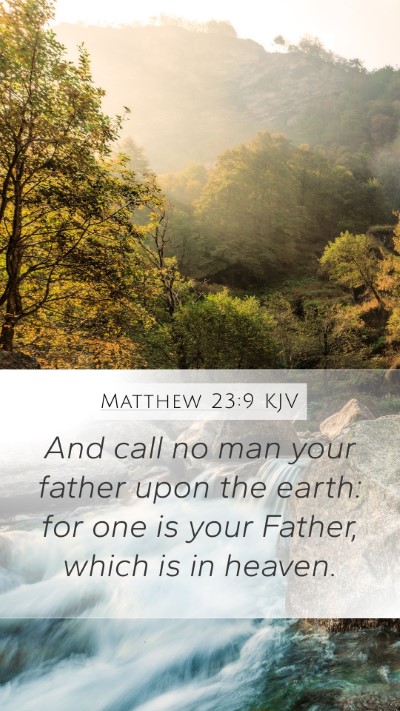 Matthew 23:9 KJV Bible Verse Image