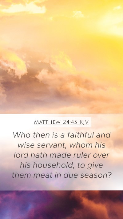 Matthew 24:45 KJV Bible Verse Image