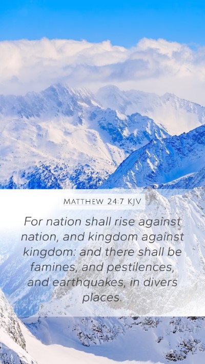 Matthew 24:7 KJV Bible Verse Image