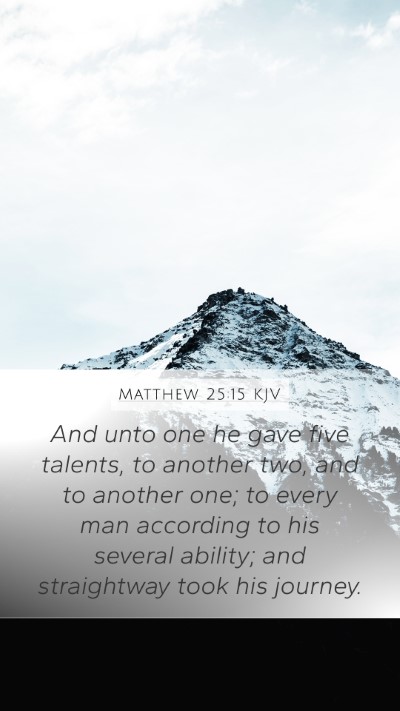 Matthew 25:15 KJV Bible Verse Image