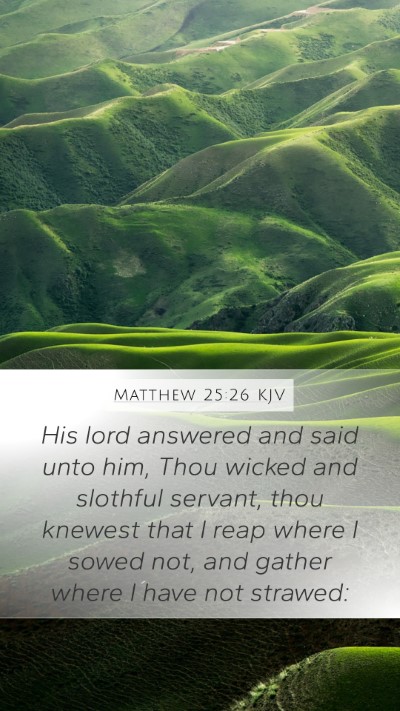 Matthew 25:26 KJV Bible Verse Image