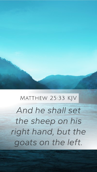 Matthew 25:33 KJV Bible Verse Image