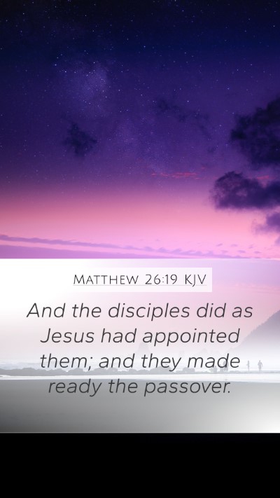 Matthew 26:19 KJV Bible Verse Image