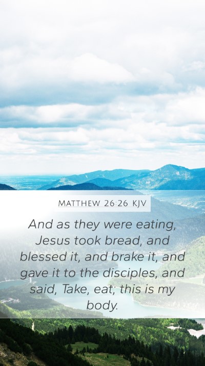 Matthew 26:26 KJV Bible Verse Image