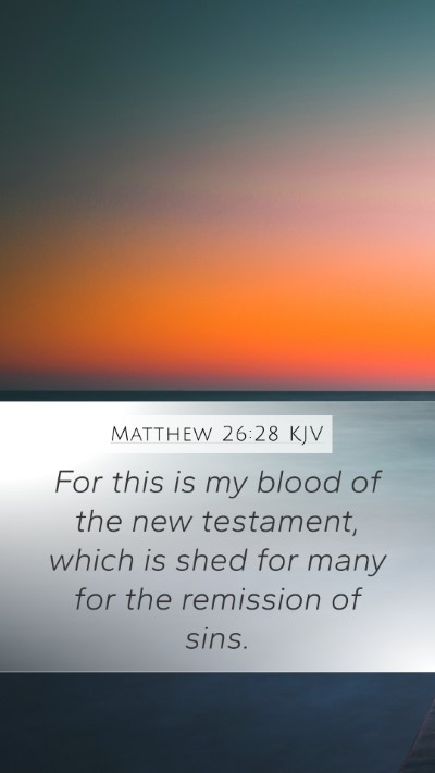Matthew 26:28 KJV Bible Verse Image