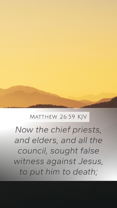 Matthew 26:59 KJV Bible Verse Image