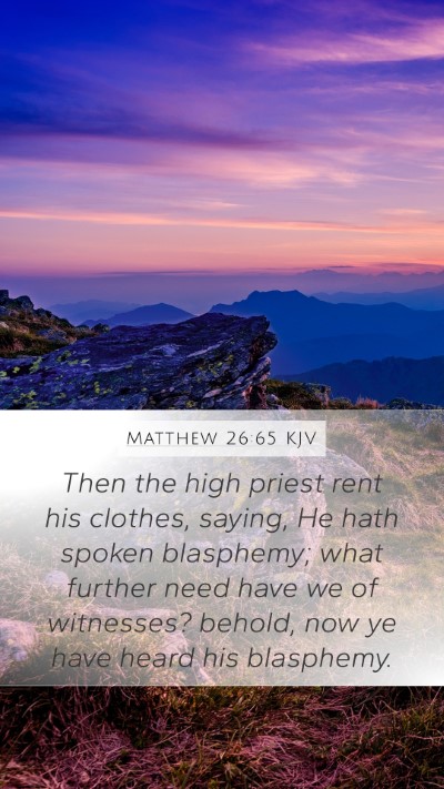 Matthew 26:65 KJV Bible Verse Image