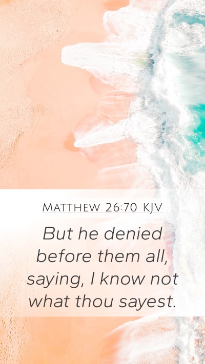 Matthew 26:70 KJV Bible Verse Image