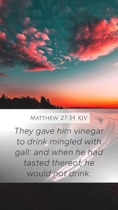 Matthew 27:34 KJV Bible Verse Image