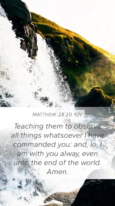 Matthew 28:20 KJV Bible Verse Image